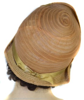 The back of the 1928 summer cloche. No milliner's mark of any kind. Photograph by Julia Henri thegildedtimes.wordpress.com